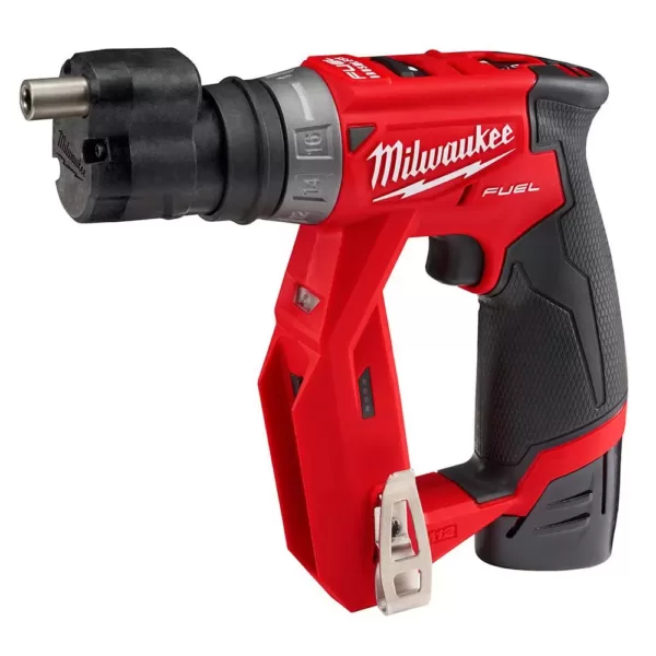 Milwaukee M12 FUEL 12-Volt Lithium-Ion Brushless Cordless 4-in-1 Installation 3/8 in. Drill Driver Kit with  M12 Multi-Tool