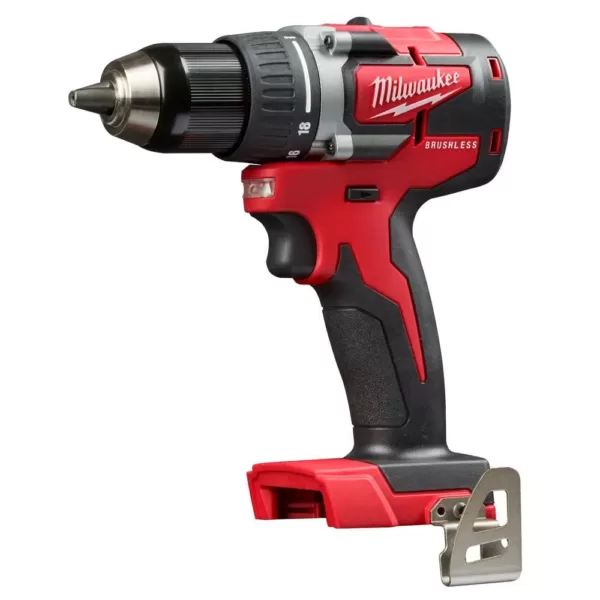 Milwaukee M18 18-Volt Lithium-Ion Brushless Cordless 1/2 in. Compact Drill/Driver (Tool-Only)