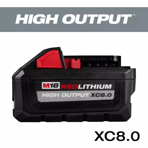 Milwaukee M18 18-Volt Lithium-Ion High Output Battery Pack 12.0Ah W/ HIGH OUTPUT XC 8.0Ah Battery