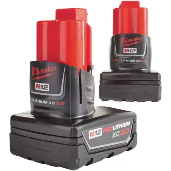 Milwaukee M12 12-Volt Lithium-Ion XC Extended Capacity 3.0 Ah Battery Pack (2-Pack)