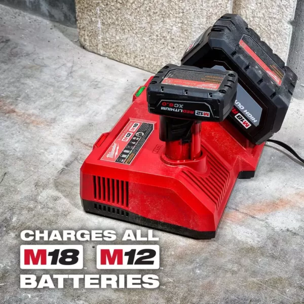 Milwaukee M12 and M18 12-Volt/18-Volt Lithium-Ion Multi-Voltage Super Battery Charger Starter Kit with 8.0 Ah High Output Battery