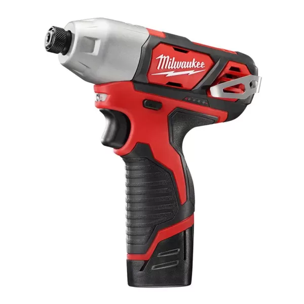 Milwaukee M12 12-Volt Lithium-Ion Cordless Drill Driver/Impact Driver Combo Kit (2-Tool) w/(2) 1.5Ah Batteries, Charger, Tool Bag