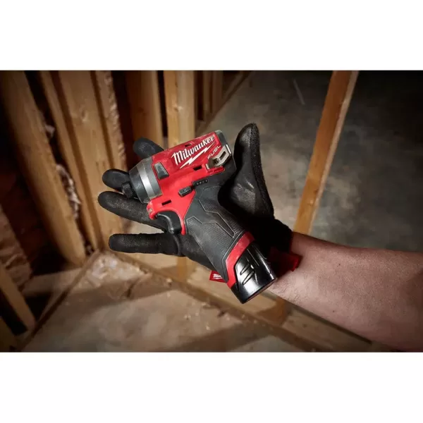 Milwaukee M12 FUEL 12-Volt Lithium-Ion Brushless Cordless Combo Kit (5-Tool) with 2 Batteries and Bag