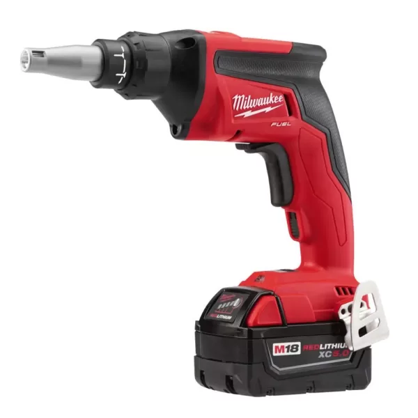 Milwaukee M18 FUEL 18-Volt Lithium-Ion Brushless Cordless Drywall Screw Gun Kit with  M18 FUEL Impact Driver