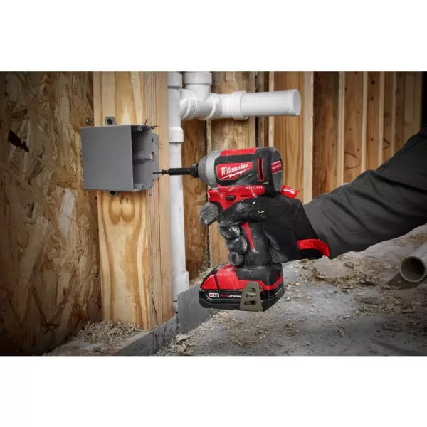 Milwaukee M18 18-Volt Lithium-Ion Brushless Cordless Hammer Drill/Impact/Reciprocating Saw Combo Kit (3-Tool) with 4-Batteries