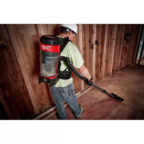 Milwaukee M18 FUEL 18-Volt Lithium-Ion Brushless Cordless Hammer Drill/Backpack Vacuum/Impact Driver with 4-Batteries