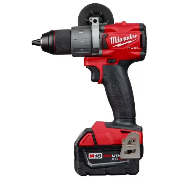 Milwaukee M18 FUEL 18-Volt Lithium-Ion Brushless Cordless Combo Kit (5-Tool) with  M18 FUEL Grinder with Paddle Switch