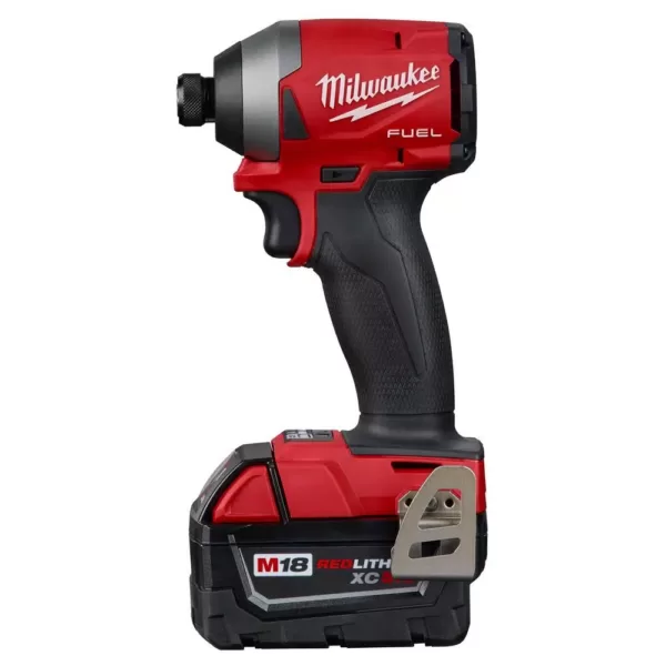 Milwaukee M18 FUEL 18-Volt Lithium-Ion Brushless Cordless Combo Kit (5-Tool) with  M18 FUEL Mid Torque 1/2 in. Impact Wrench