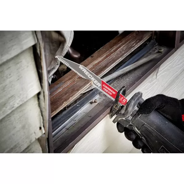 Milwaukee 6 in. 6 TPI WRECKER Carbide Teeth Multi-Material Cutting SAWZALL Reciprocating Saw Blade