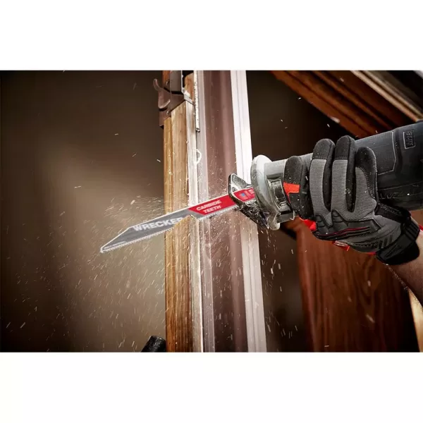 Milwaukee 6 in. 6 TPI WRECKER Carbide Teeth Multi-Material Cutting SAWZALL Reciprocating Saw Blade