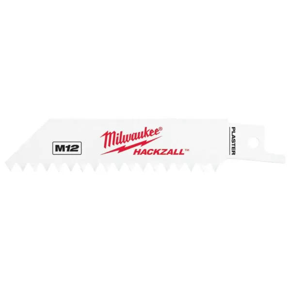 Milwaukee 4 in. 6 Teeth Per in.  Plaster/Drywall Cutting HACKZALL Reciprocating Saw Blades (5 Pack)