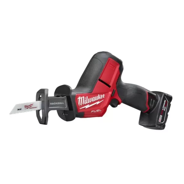 Milwaukee M12 FUEL 12-Volt Lithium-Ion Brushless Cordless HACKZALL Reciprocating Saw Kit w/ Free M12 2.0Ah Compact Battery