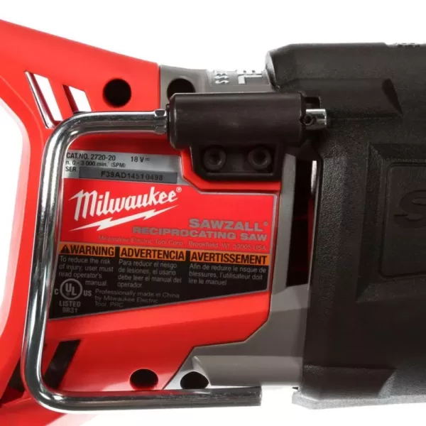 Milwaukee M18 FUEL 18-Volt Lithium-Ion Brushless Cordless SAWZALL Reciprocating Saw Kit W/(2) 5.0Ah Batteries, Charger & Hard Case