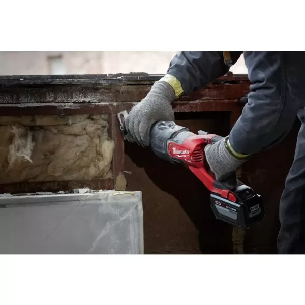 Milwaukee M18 FUEL 18-Volt Lithium-Ion Brushless Cordless SUPER SAWZALL Orbital Reciprocating Saw W/  HIGH OUTPUT XC 8.0Ah Battery