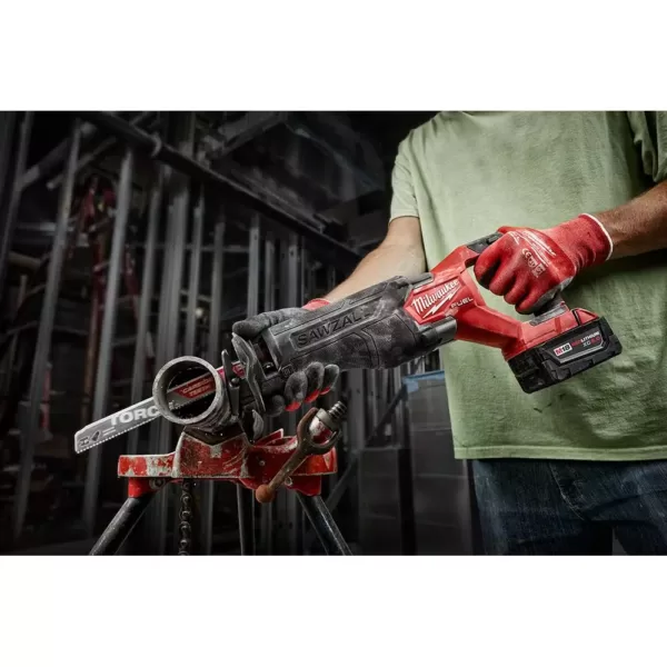 Milwaukee M18 FUEL 18-Volt Lithium-Ion Brushless Cordless SAWZALL Reciprocating Saw Kit w/Two 5.0 Ah Batteries Charger & Hard Case