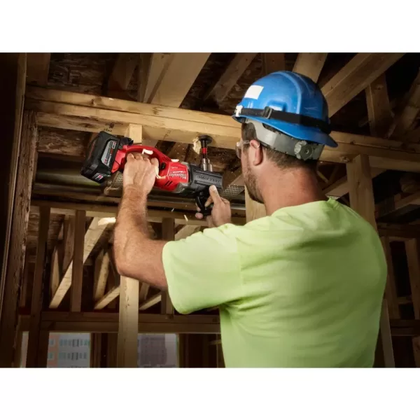 Milwaukee M18 FUEL 18-Volt Lithium-Ion Brushless Cordless Hole Hawg 1/2 in. Right Angle Drill Kit W/(2) 9.0Ah Batteries