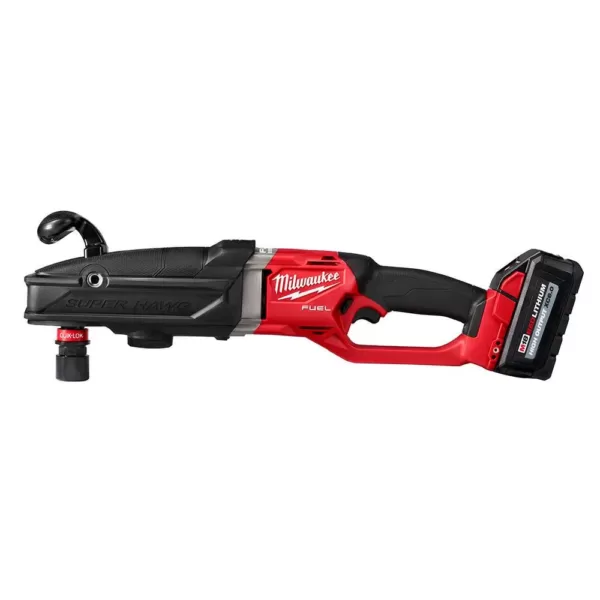 Milwaukee M18 FUEL 18-Volt Lithium-Ion Brushless Cordless GEN 2 SUPER HAWG 7/16 in. Right Angle Drill QUIK-LOK Kit