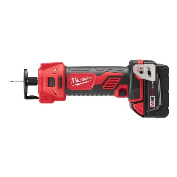 Milwaukee M18 18-Volt Lithium-Ion Cordless Rotary Cut Out Tool Kit with Two 3.0 Ah Batteries, Charger and Tool Bag