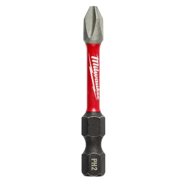 Milwaukee Shockwave #2 Philips  2 in. Impact Duty Steel Power Bit (5-Pack)