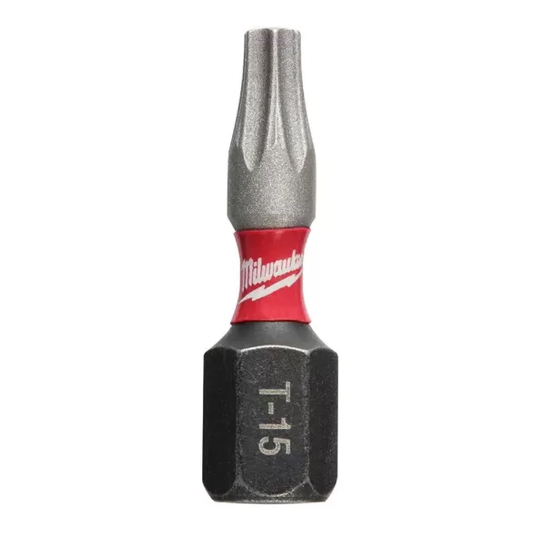 Milwaukee Shockwave Torx #15 1 in. Impact Duty Steel Screwdriver Bit (5-Pack)