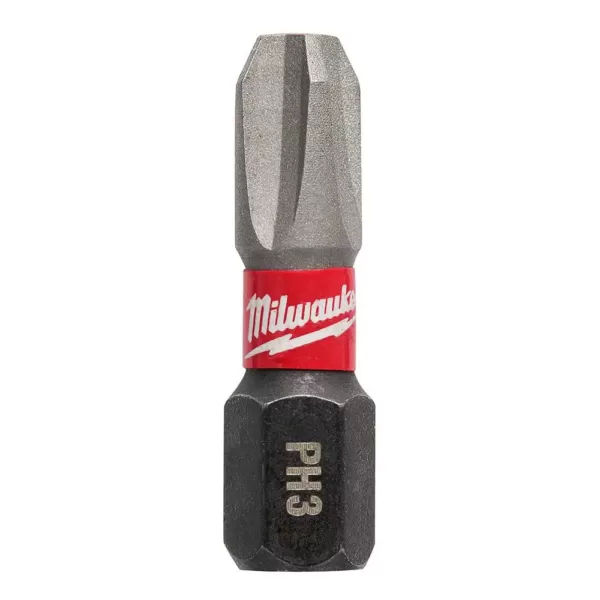 Milwaukee 1 in. #3 Philips Shockwave Impact Duty Steel Insert Bits (5-Pack)