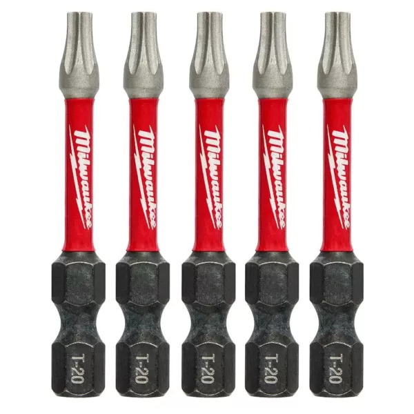 Milwaukee SHOCKWAVE Torx #20 2 in. Impact Duty Steel Screwdriver Bit (5-Pack)