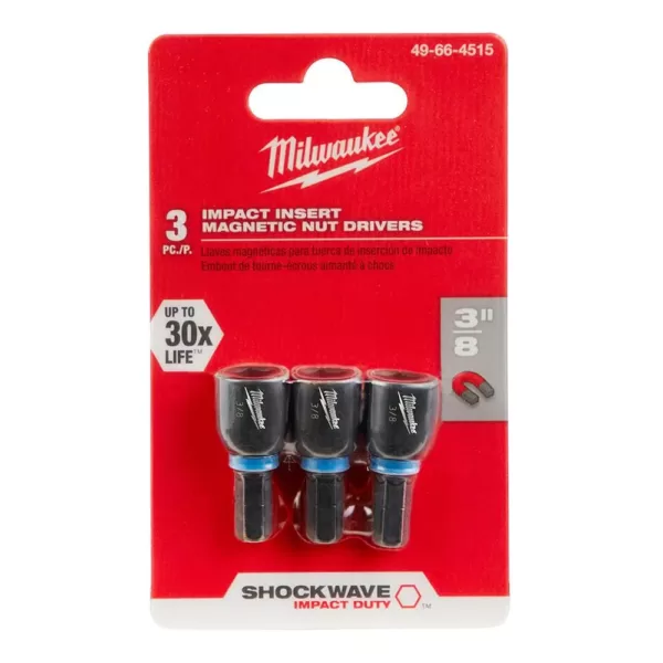 Milwaukee Shockwave 3/8 in. Insert Nut Driver (3-Pack)