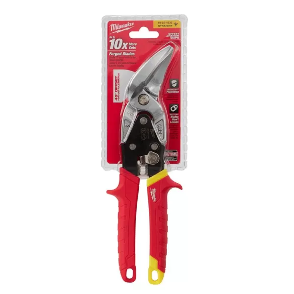 Milwaukee 10 in. Straight-Cut Offset Aviation Snips