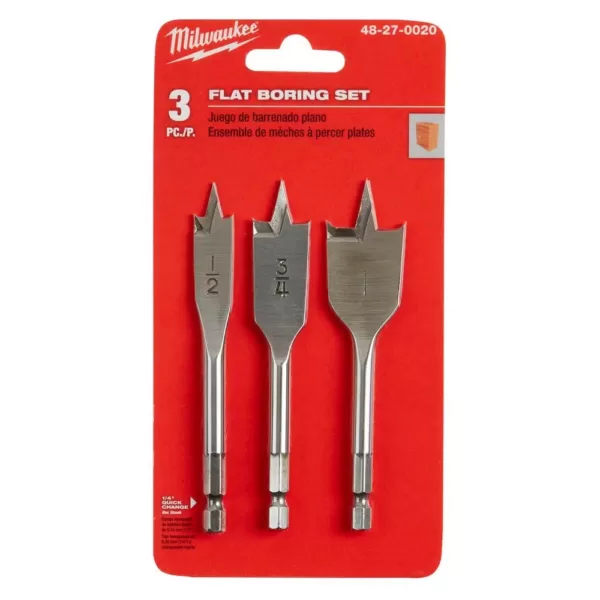 Milwaukee High Speed Wood Spade Bit Set (3-Piece)