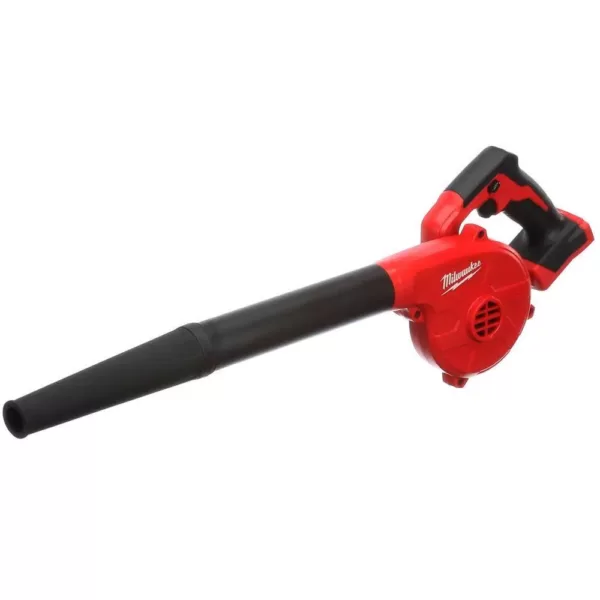 Milwaukee M18 18-Volt Lithium-Ion Cordless Compact Blower with INKZALL Black Fine Point Jobsite Marker