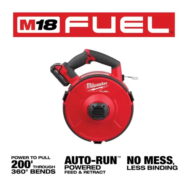 Milwaukee M18 FUEL Angler 240 ft. x 1/8 in. Steel Pulling Fish Tape Drum