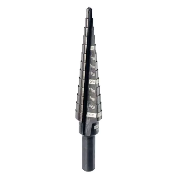 Milwaukee #1 1/8 in. - 1/2 in. x 1/32 in. Black Oxide Step Drill Bit