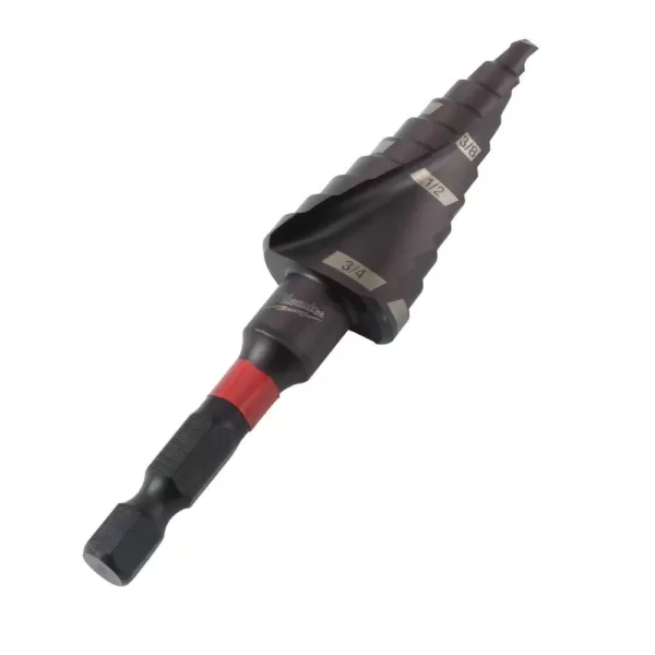 Milwaukee 3/16 in. - 3/4 in. #3 Shockwave Impact Duty Titanium Step Bit