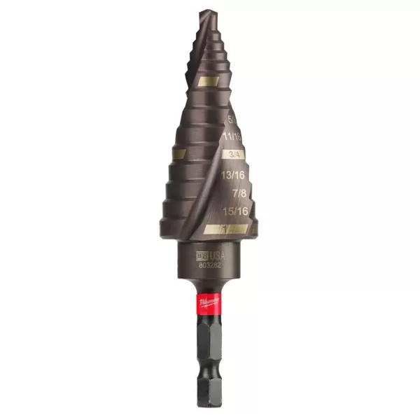 Milwaukee 1/8 in. - 1 in. #8 Shockwave Impact Duty Titanium Step Bit