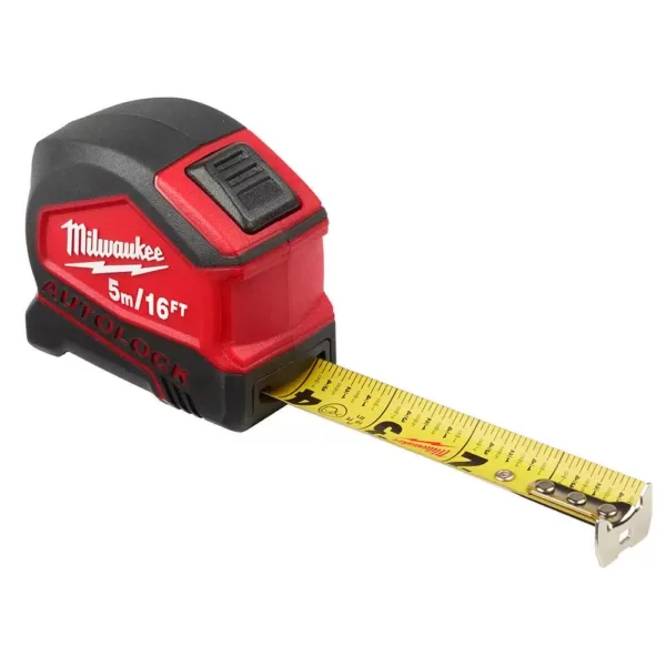 Milwaukee 5m/16 ft. Compact Auto Lock Tape Measure