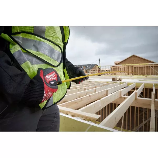 Milwaukee 25 ft. x 1.3 in. Gen II STUD Tape Measure with 14 ft. Standout with Fastback Compact Folding Utility Knife