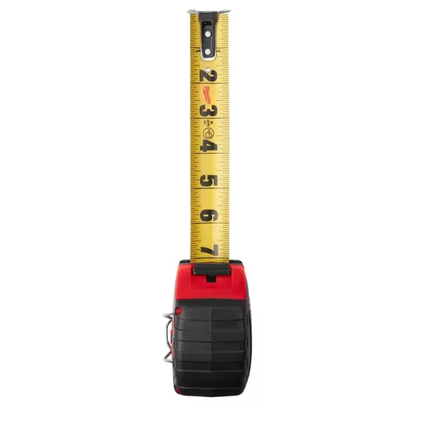 Milwaukee 25 ft. x 1.3 in. Gen II STUD Magnetic Tape Measure with 14 ft. Standout with Fastback Compact Folding Utility Knife