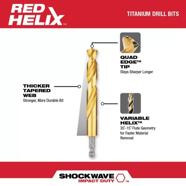 Milwaukee SHOCKWAVE 9/64 in. Titanium Drill Bit