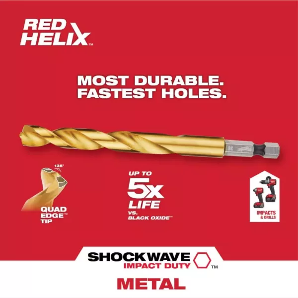 Milwaukee SHOCKWAVE 9/64 in. Titanium Drill Bit