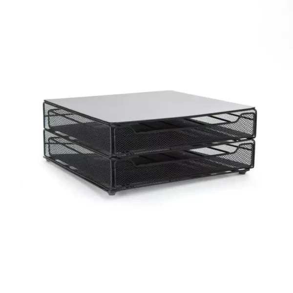 Mind Reader Mind Reader ' Jumbo ' 72 Capacity Metal Mesh Stacked Double Coffee Pod Drawer, Black