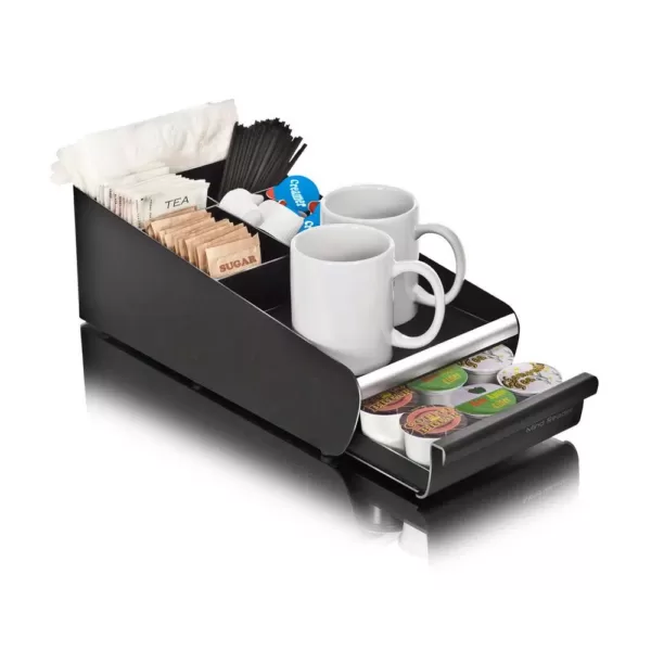 Mind Reader Vesta Coffee 18-Capacity Condiment Organizer with K-Cup Storage Drawer