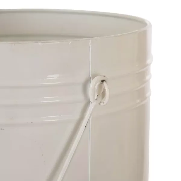 Glitzhome 13 in. H Farmhouse Enamel Metal Canister