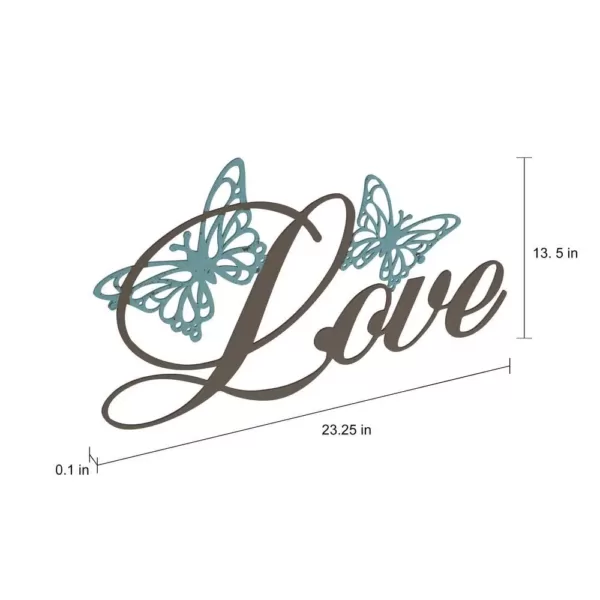 Lavish Home "Love" Metal Cutout Sign