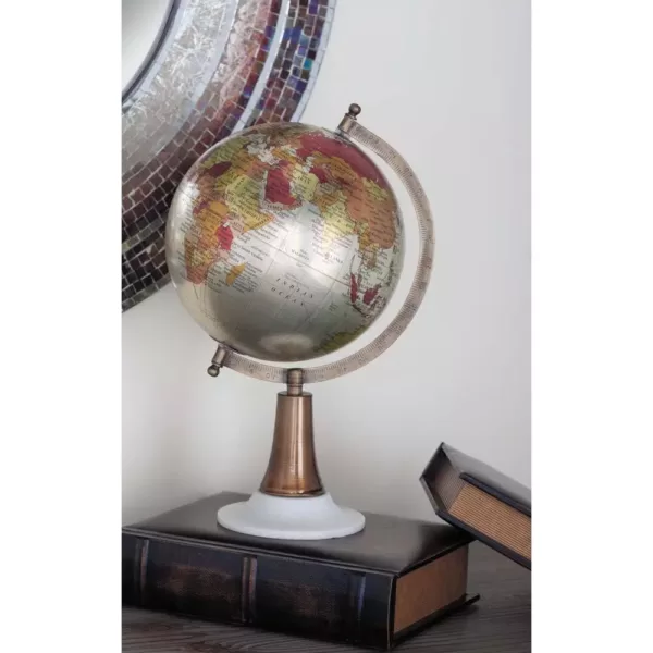 LITTON LANE 15 in. x 8 in. Modern Decorative Globe in Bronze