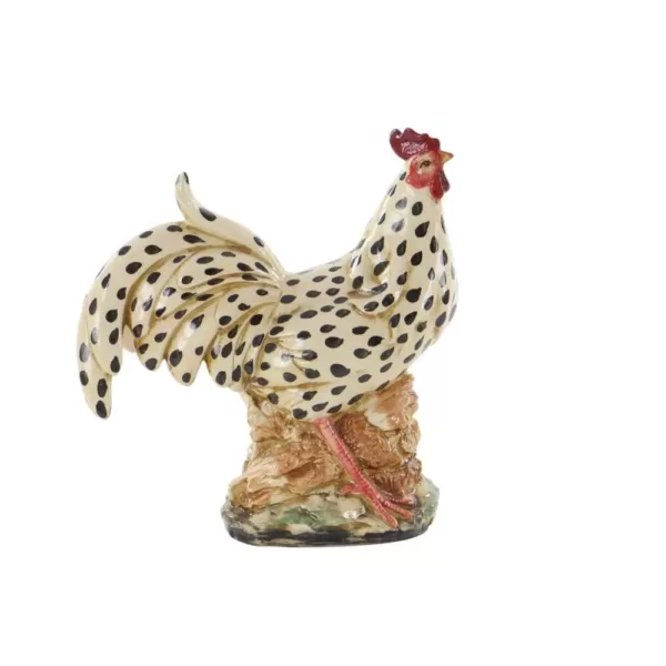 LITTON LANE 14 in. Colorful Rooster Decorative Figurine