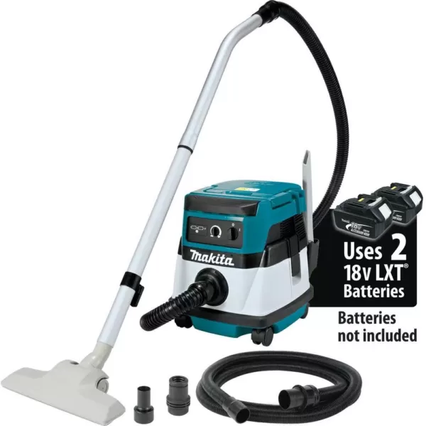 Makita 18-Volt X2 LXT Lithium-Ion (36-Volt) Cordless/Corded 2.1 Gal. Dry Vacuum (Tool Only)