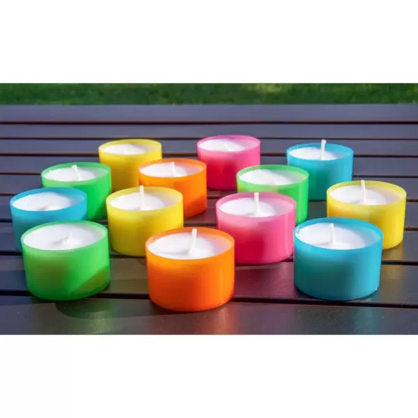 Stonebriar Collection Multicolor Tea Light Candles - 6 to 7 Hour Extended Burn Time (96-Pack)