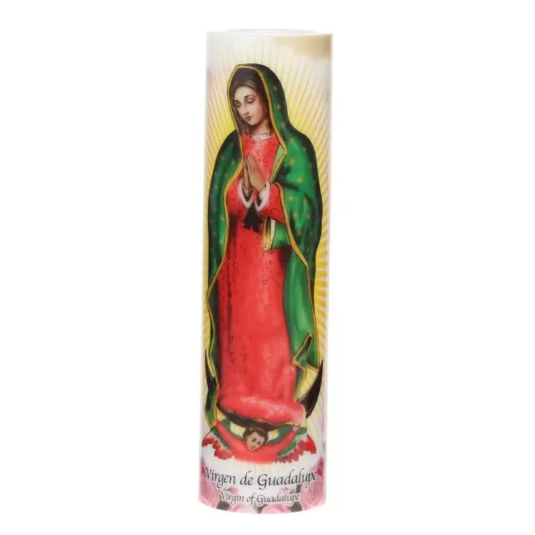 Stonebriar Collection 8 in. Virgin of Guadalupe LED Prayer Candle