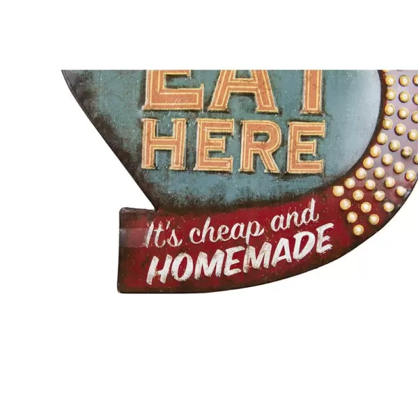 3R Studios 16 in. H x 15 in. W "Eat Here" Retro Wall Art