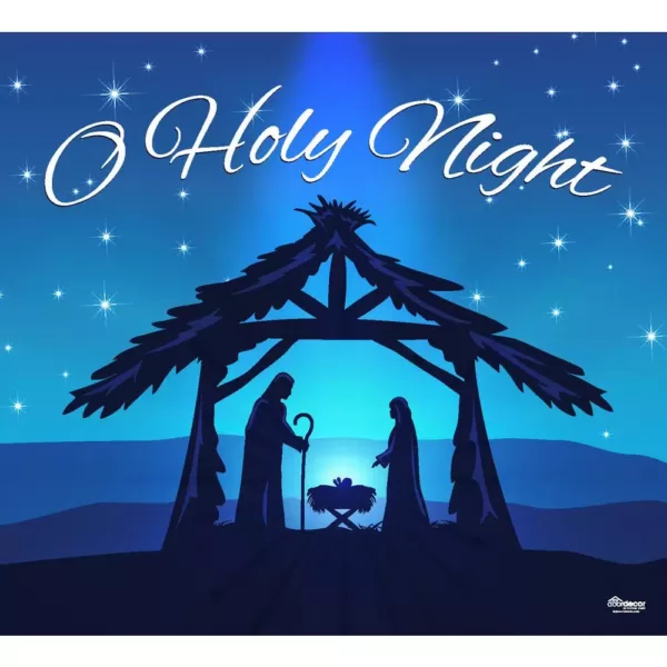 My Door Decor 7 ft. x 8 ft. Nativity Scene O'Holy Night-Christmas Garage Door Decor Mural for Single Car Garage